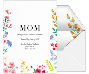 Flowers For Mom Invitation