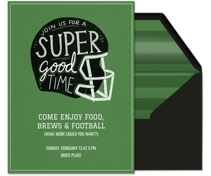 Game Day Helmet Invitation