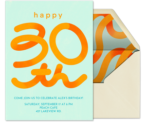 Get A Squiggle On - 30 Invitation