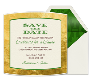 Gilded Green Invitation