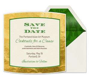 Gilded Green Invitation