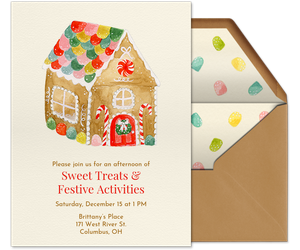 Gingerbread House Invitation