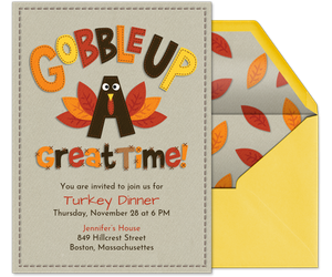 Gobble Up A Great Time Invitation