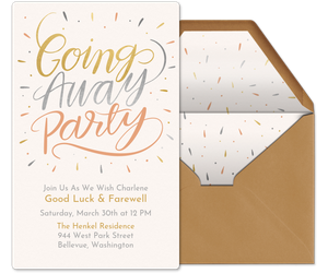 Going Away Party Script Invitation