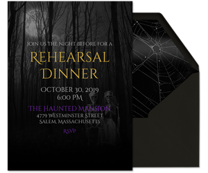 Hallowedding Rehearsal Invitation