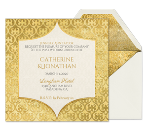 Heart of Gold Wedding Invitation
