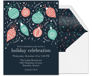 Holiday Ornaments Invitation