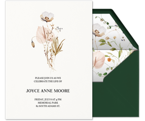 Ikebana Arrangement (Funeral) Invitation