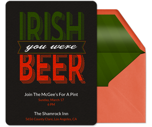 Irish Beer Invitation