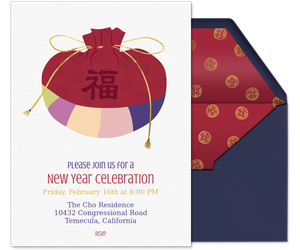 Korean New Year Bokjumeoni Invitation