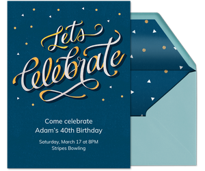 Let's Celebrate Birthday Invitation