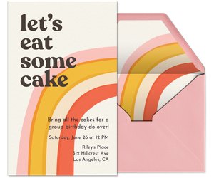 Let's Eat Cake Invitation