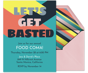 Let's Get Basted Invitation