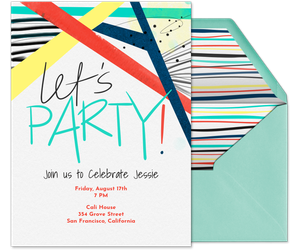 Let's Party Type Invitation