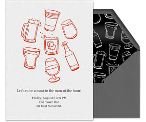 Let's Raise a Toast Invitation