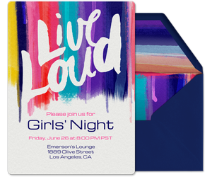 Live Loud Tonight Invitation