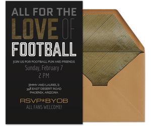 Love of Football Invitation