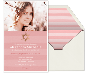 Mitzvah Star of David Invitation