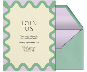 Modern Ric-Rac Border Invitation