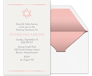 Naming Ceremony Invitation