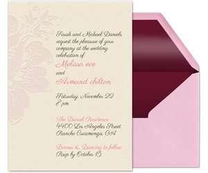 Exotic Flower Invitation