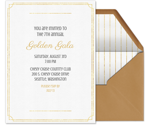 Golden Gala Invitation