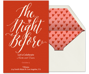 The Night Before Invitation