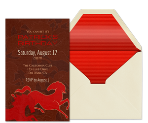 Off to the Races Invitation