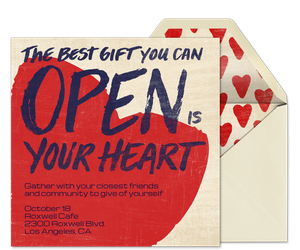 Open Your Heart Invitation