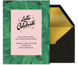Palmy Days Ahead Invitation