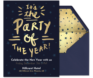 Party of the Year Invitation