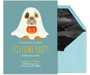 Pet Costume Howl - O - Ween Invitation
