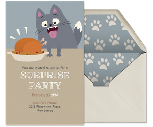 Pet Surprise Cat Invitation