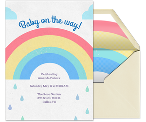 Rainbow Baby Invitation