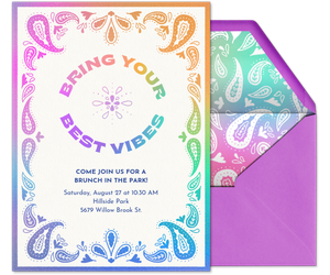 Rainbow Bandana Invitation