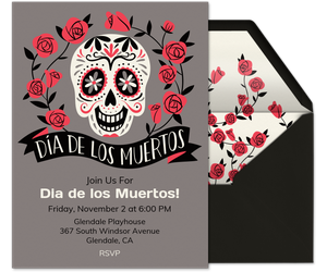 Rose Skull Invitation