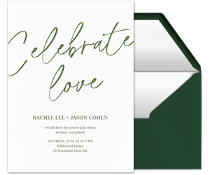 Simple Script (Reception) Invitation