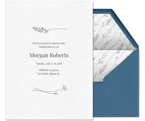 Simple Sprigs (Bridal) Invitation