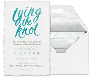 Something Blue Tying Knot Invitation