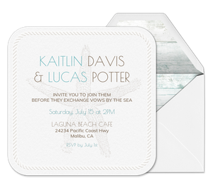 Something Blue Wedding Invitation