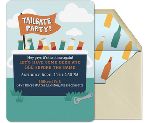 Tailgate Cooler Invitation