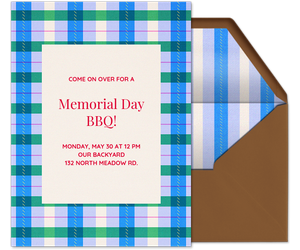Tartan Picnic Blanket Invitation