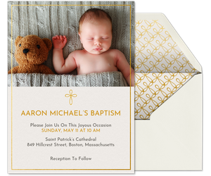 Tear Drop Cross Invitation