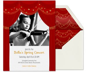 Theatrical Curtains Invitation