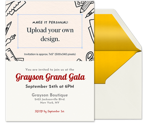 Upload Your Own Invitation