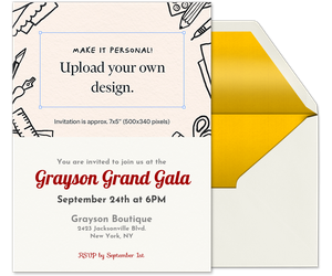 Upload Your Own Invitation