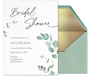 Watercolor Eucalyptus (Bridal) Invitation