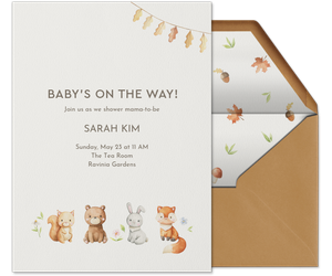 Watercolor Woodland Invitation