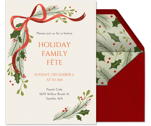 Winter Foliage Invitation
