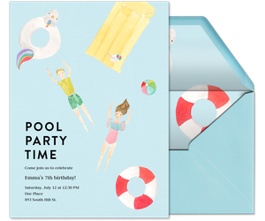 Cool In The Pool Invitation